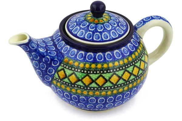 Polish Pottery 3.5-Inch Tea Bag Or Lemon Plate - Berry Burst Theme 
