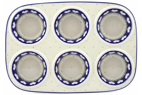 Polish Pottery 11 Muffin Pan Light Hearted – CeramikaArtystyczna