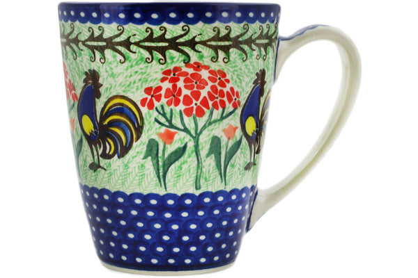 Polish Folk Art Rooster 10oz Insulated Travel Coffee Mug