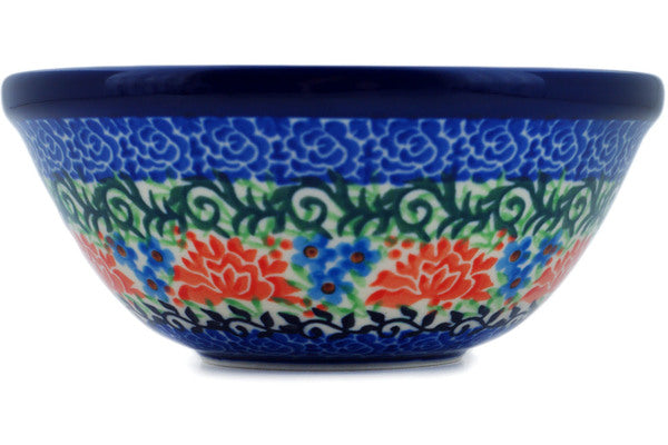 3 Qt Batter Mixing Bowl Unikat - Color Palette Polish Pottery