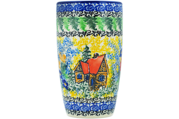 16 oz Mug Tall Latte Unikat - Color Palette Polish Pottery