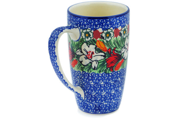 16 oz Mug Tall Latte Unikat - Color Palette Polish Pottery