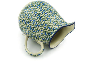 Polish Pottery 6 Cup Pitcher Blueberry Vine - Thumbnail 3