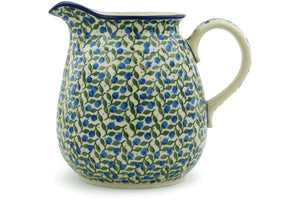 Polish Pottery 6 Cup Pitcher Blueberry Vine - Thumbnail 2