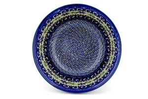 9" Bowl - Blue Daisy Swirls - Thumbnail 4