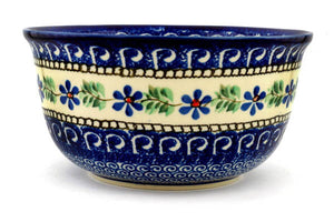 9" Bowl - Blue Daisy Swirls - Thumbnail 5