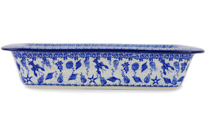 Polish Pottery Rectangular Baker 10"