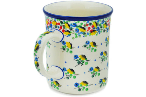 Polish Pottery 20 oz Mug Blueberry Season UNIKAT