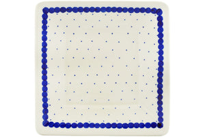 6" Square Plate - Blue Polka Dot - Thumbnail 5