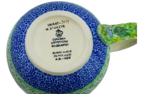 Polish Pottery 16 oz Bubble Mug Angelic Anemones UNIKAT