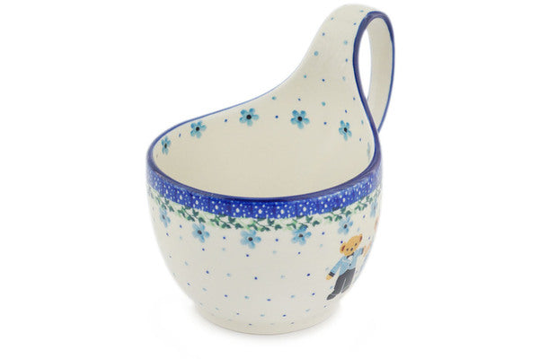Polish Pottery 16 oz Bowl with Loop-Handle UNIKAT