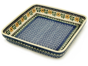 10" Square Baker - Yellow Daisy Swirls - Thumbnail 2