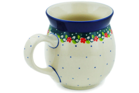 Polish Pottery 16 oz Bubble Mug Bird Prince
