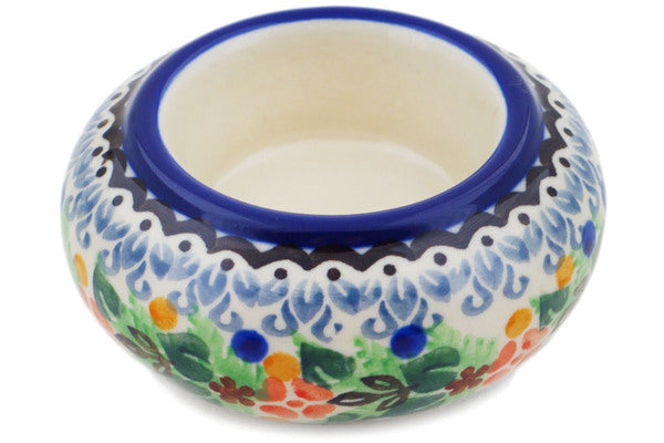Polish Pottery 3" Candle Holder Springtime Wreath UNIKAT