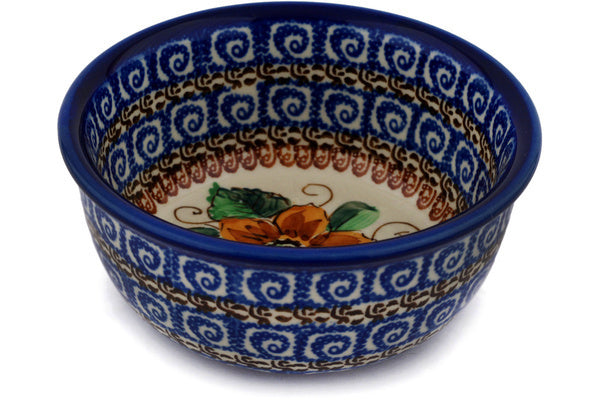Polish Pottery 5" Bowl Woodland Whirl UNIKAT