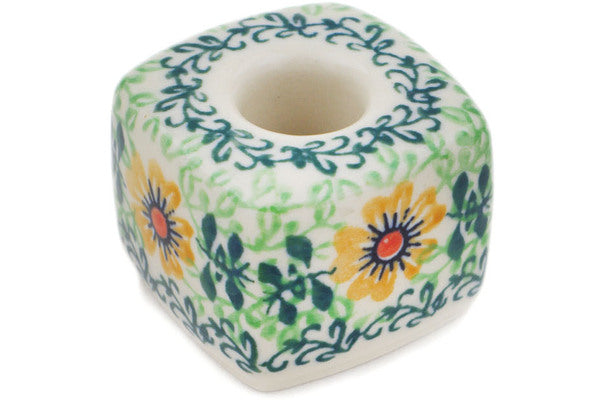 Polish Pottery 2" Toothbrush Stand Spring Wreath UNIKAT