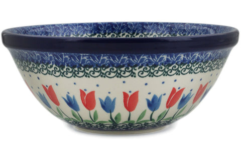 Polish Pottery Cereal Bowl Tulip Fever