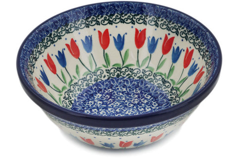 Polish Pottery Cereal Bowl Tulip Fever