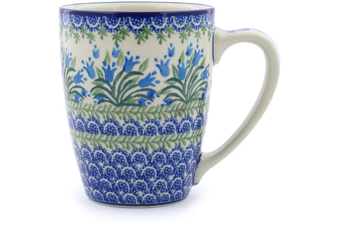 Polish Pottery 22 oz Mug Feathery Bluebells
