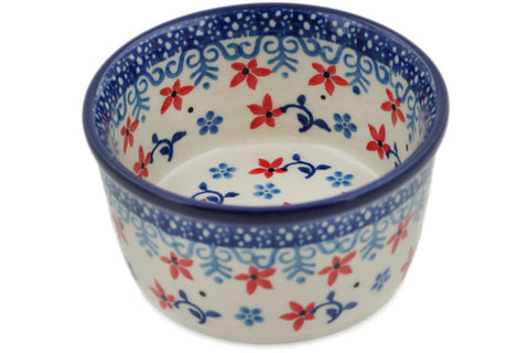 Polish Pottery Small Ramekin Bowl Elegant Symphony