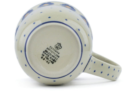 Polish Pottery 19 oz Mug Blue Zinnia