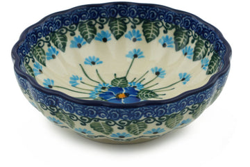 Polish Pottery Jessica newest Floral Wavy Bowl