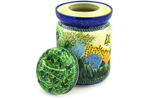 Polish Pottery Fermenting Pickling Crock Pot 4.75 quarts in Daisy