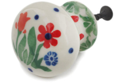 Polish Pottery Drawer knob 1-3/8 inch Babcia's Garden