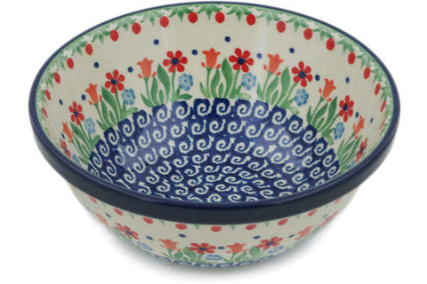 Polish Pottery Cereal Bowl Babcia's Garden