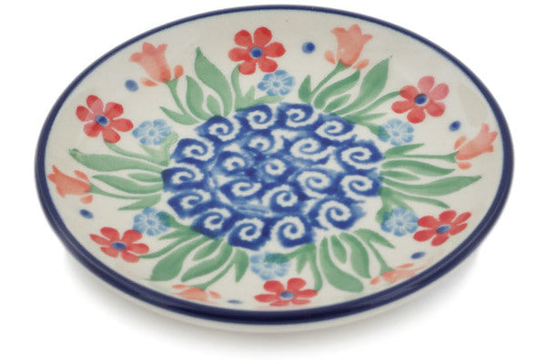 Polish Pottery Mini Plate, Coaster plate Babcia's Garden