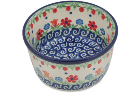 Polish Pottery Small Ramekin Bowl Babcia's Garden