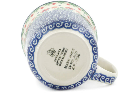 Polish Pottery Bistro Mug Babcia's Garden