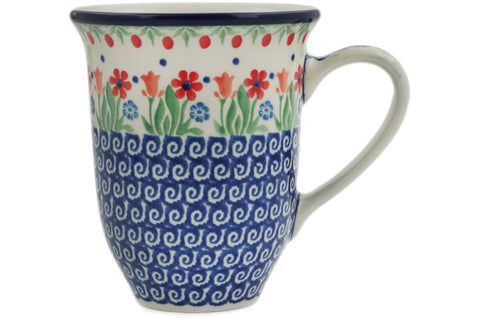 Polish Pottery Bistro Mug Babcia's Garden