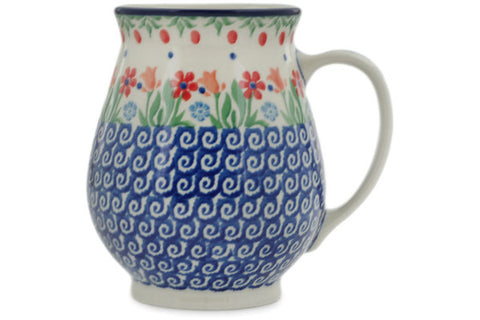 Polish Pottery 17 oz Mug Babcia's Garden