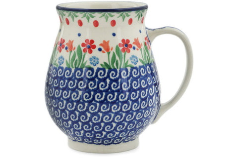 Polish Pottery 17 oz Mug Babcia's Garden