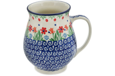 Polish Pottery 17 oz Mug Babcia's Garden
