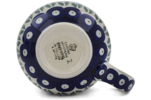 Polish Pottery - John's Mug - Peacock - The Polish Pottery Outlet