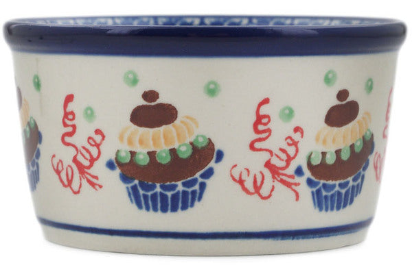 Polish Pottery Small Ramekin Bowl Birthday Cupcakes