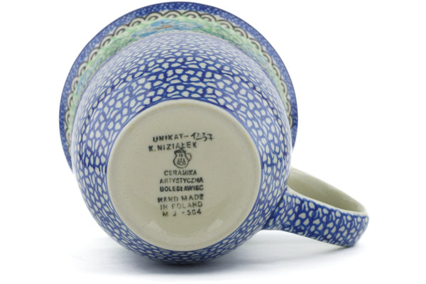 Polish Pottery Bistro Mug Whisper Of Elegance UNIKAT