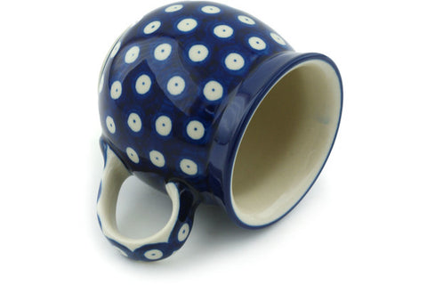 Polish Pottery 8 oz Bubble Mug Blue Eyes