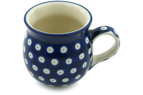 Polish Pottery 8 oz Bubble Mug Blue Eyes