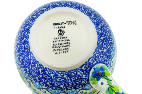 Polish Pottery 16 oz Bubble Mug Ambrosial Blues UNIKAT