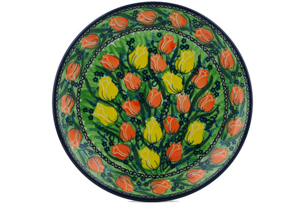Polish Pottery 10½-inch Dinner Plate Easter Rose UNIKAT