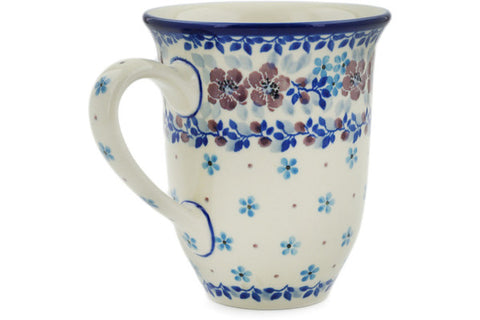 Polish Pottery Bistro Mug Lilac Delight