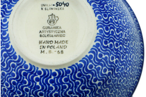 Polish Pottery Cereal Bowl River Wave UNIKAT