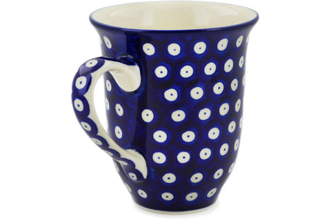Polish Pottery Bistro Mug Blue Eyes