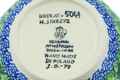 Polish Pottery 10 oz Bouillon Cup Poppy Beauty UNIKAT