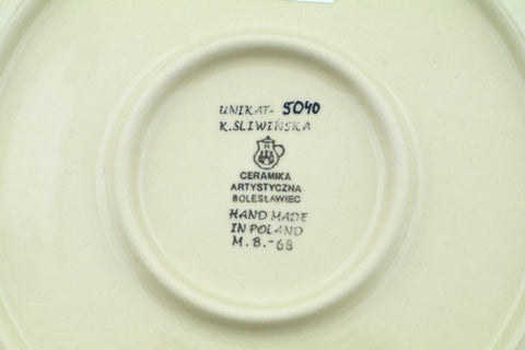 Polish Pottery 10½-inch Dinner Plate River Wave UNIKAT