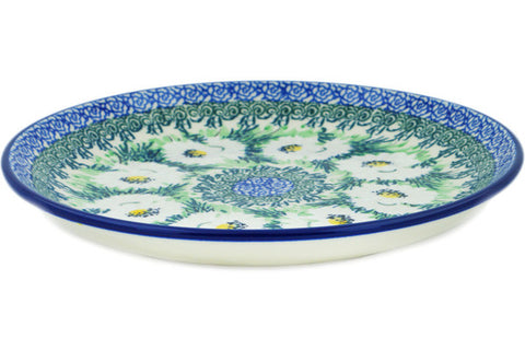 Polish Pottery Dessert Plate Polish Daisies UNIKAT