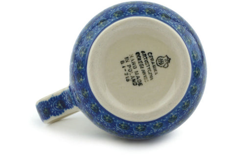 Polish Pottery Small Creamer Blue Poppies